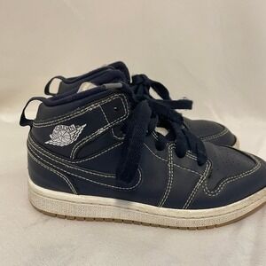 Nike Air Jordan 1 Retro Mid GS 'Obsidian'‎